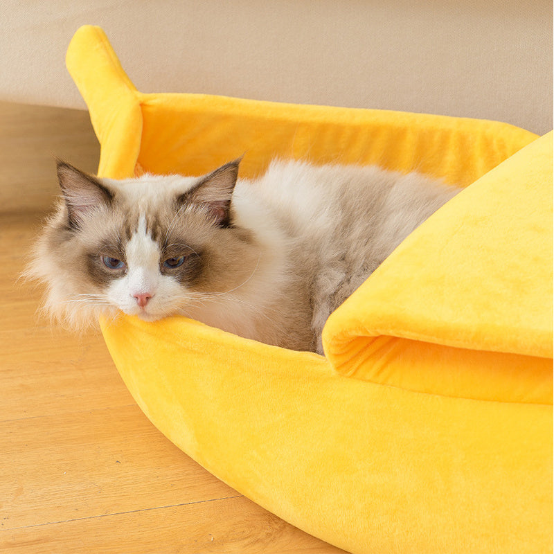 Funny Banana DogCat Bed House